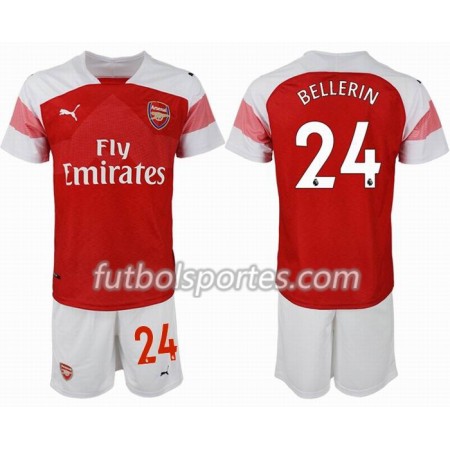 Camisetas Arsenal BELLERIN 24 Niño Primera Equipacion 2018/2019